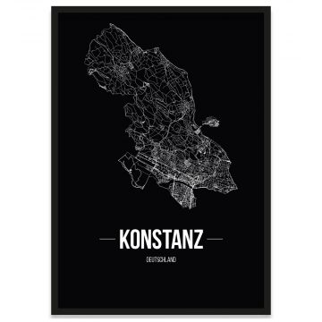 Stadtposter Konstanz mit Stadtplan