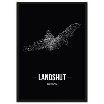 Stadtposter Landshut mit Stadtplan