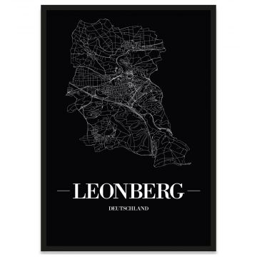 Stadtposter Leonberg mit Rahmen