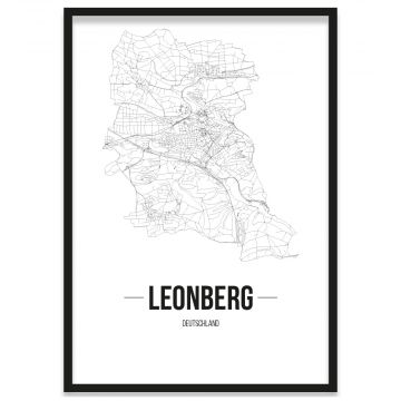 Stadtposter Leonberg Bilderrahmen