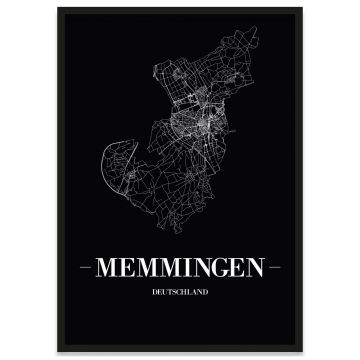 Stadtposter Memmingen mit Rahmen