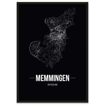 Stadtposter Memmingen mit Stadtplan