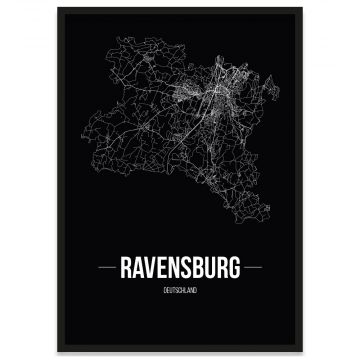 Stadtposter Ravensburg mit Stadtplan