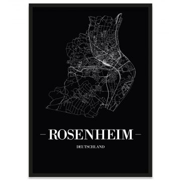 Stadtposter Rosenheim mit Rahmen