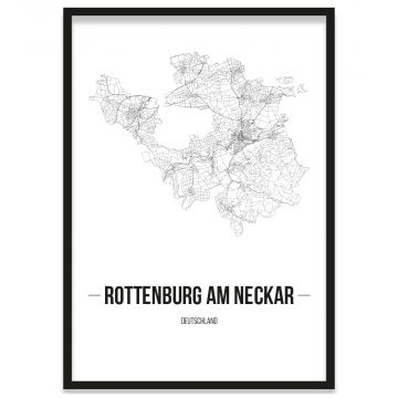 Stadtposter Rottenburg am Neckar Bilderrahmen