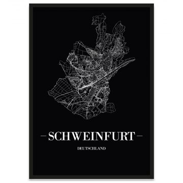 Stadtposter Schweinfurt mit Rahmen