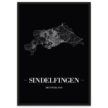 Stadtposter Sindelfingen mit Bilderrahmen