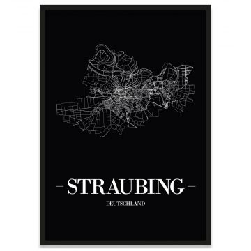 Stadtposter Straubing mit Rahmen