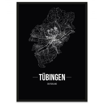 Poster mit Rahmen der Stadt Tübingen