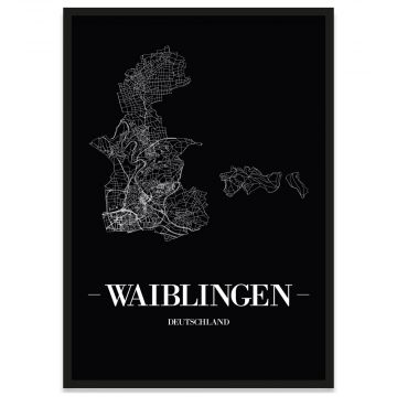 Waiblingen Stadt Poster Stadtplan