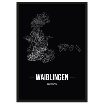 Waiblingen Stadt Poster Rahmen