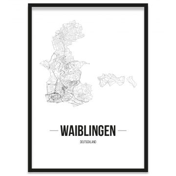 Waiblingen Poster Bilderrahmen