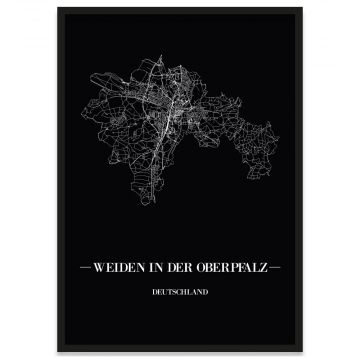 Stadtposter Weiden in der Oberpfalz Stadtplan