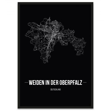 Stadtposter Weiden in der Oberpfalz Rahmen