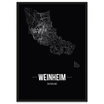 Stadtposter Weinheim Stadtplan