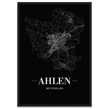 Stadtposter Ahlen mit Rahmen