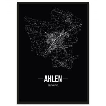 Stadtposter Ahlen mit Stadtplan