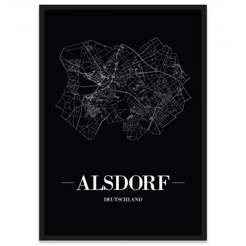 Stadtposter Alsdorf mit Rahmen