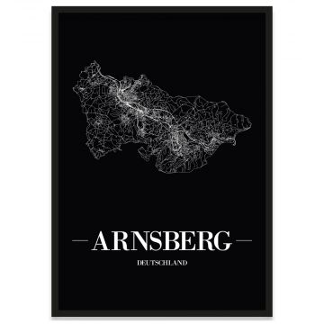 Stadtposter Arnsberg Straßennetz