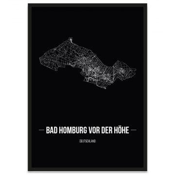 Stadtposter Bad Homburg vor der Höhe Stadtplan