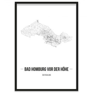 Stadtposter Bad Homburg vor der Höhe Rahmen