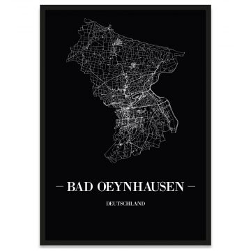 Bad Oeynhausen Poster Straßennetz
