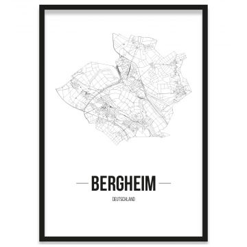 Bergheim Stadtposter Rahmen