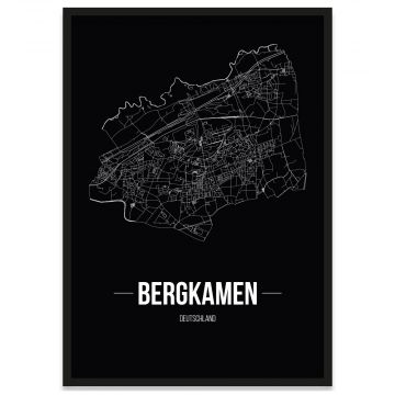 Bergkamen Poster Straßennetz