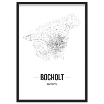 Stadtposter Bocholt mit Rahmen 
