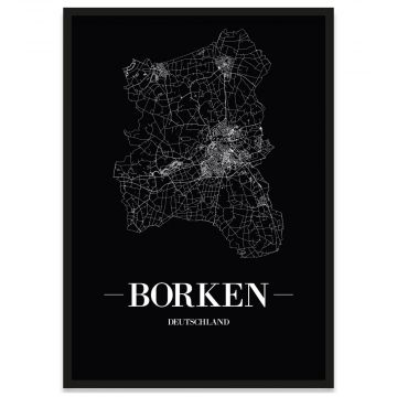 Stadtposter Borken mit Rahmen