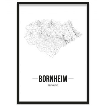 Stadtposter Bornheim Straßenplan