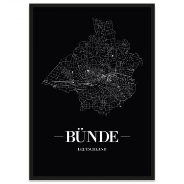 Straßennetz Bünde Poster Straßennetz