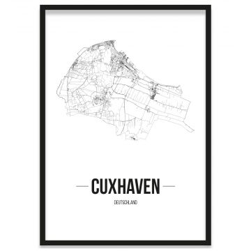 Poster Cuxhaven mit Rahmen