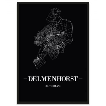 Stadtposter Delmenhorst Straßennetz