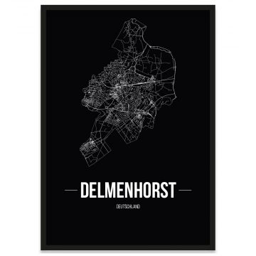 Stadtposter Delmenhorst Bilderrahmen