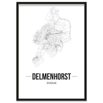 Stadtposter Delmenhorst Straßenplan