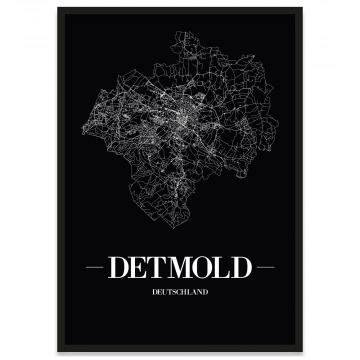 Detmold Poster Straßennetz
