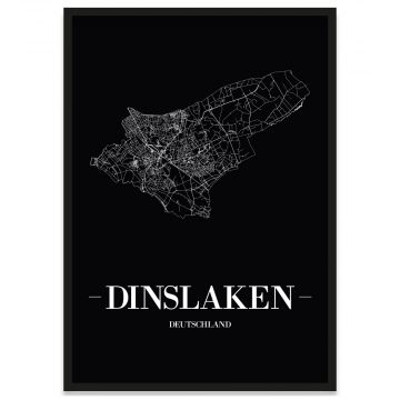 Stadt Dinslaken Poster mit Bilderrahmen