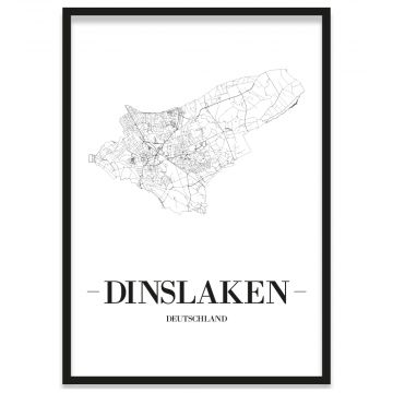 Stadt Dinslaken gerahmtes Poster