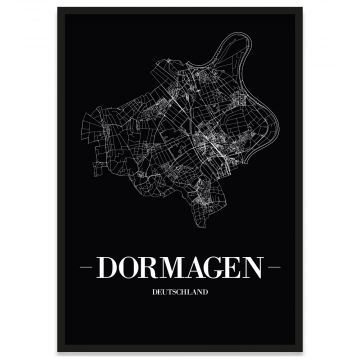 Stadtposter Dormagen Straßennetz
