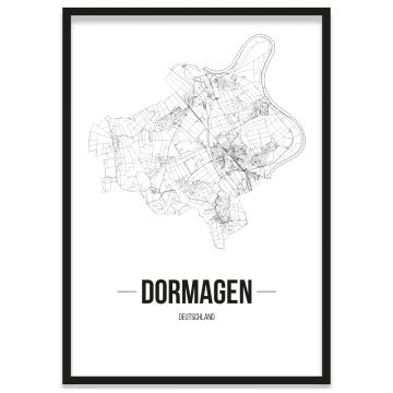 Stadtposter Dormagen Bilderrahmen