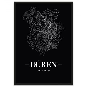 Stadtposter Düren Straßennetz