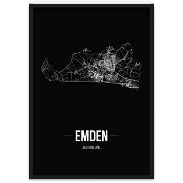 Poster Emden mit Rahmen