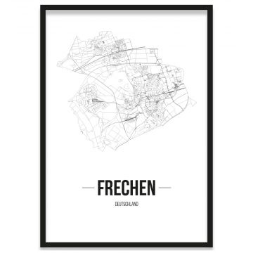 Stadtposter Frechen Bilderrahmen