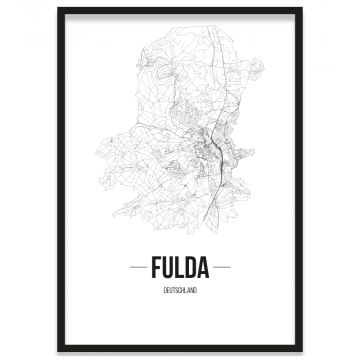  Fulda Straßennetz Poster