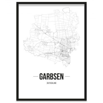 Stadtposter Garbsen Straßennetz
