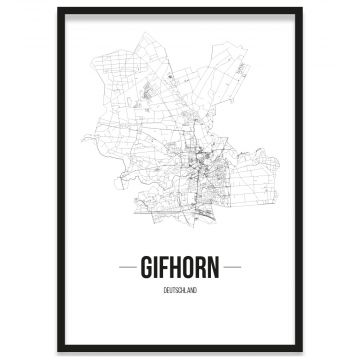 Stadtposter Gifhorn Bilderrahmen