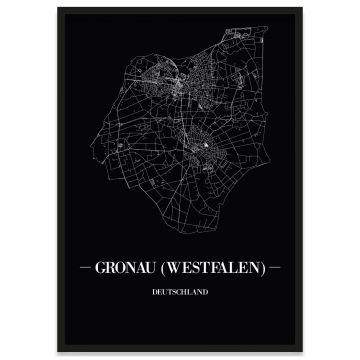Gronau (Westfalen) Stadtposter Straßennetz