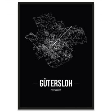 Poster Gütersloh Stadtplan