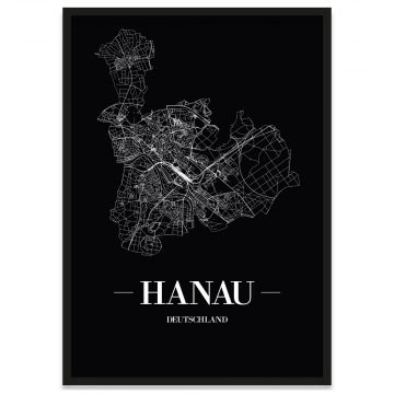 Poster Hanau Straßennetz